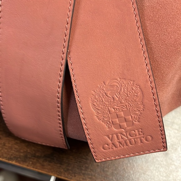 Vince Camuto Leather Tote with Knot Detail- Cyra in Vintage Rose - Picture 4 of 9